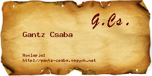 Gantz Csaba névjegykártya