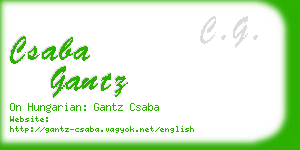 csaba gantz business card